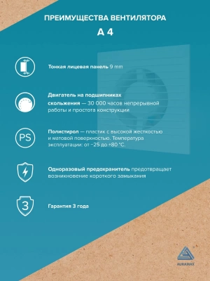 Вентилятор накладной A D100 AURAMAX